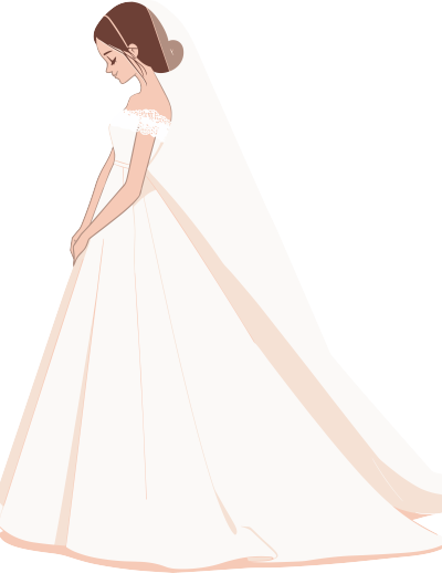 简约婚纱插画设计元素
