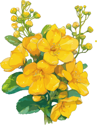 油菜花卡通元素