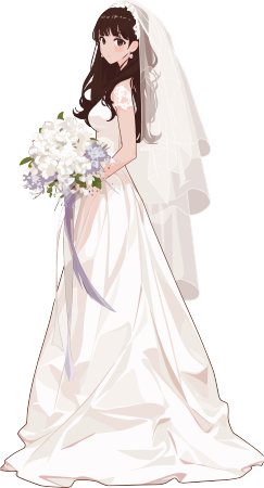 简约婚纱插图