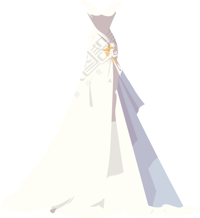 简约婚纱清新插图