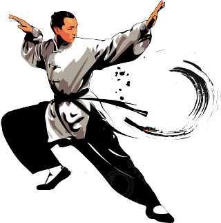 武术创意插图