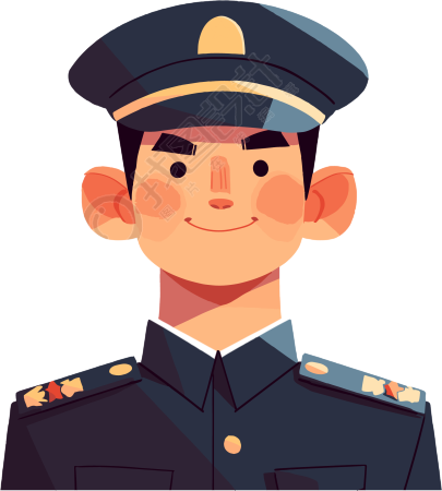 警察透明背景素材