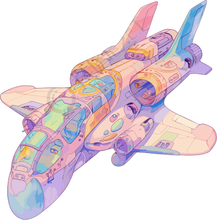 飞船透明背景插图