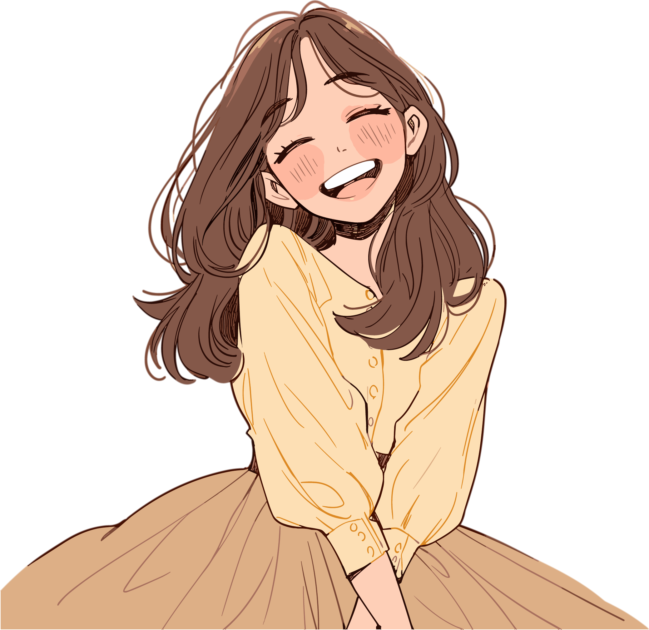 少女可爱插画设计