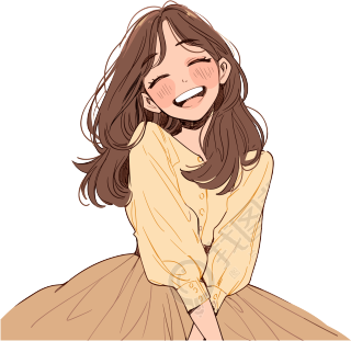 少女可爱插画设计