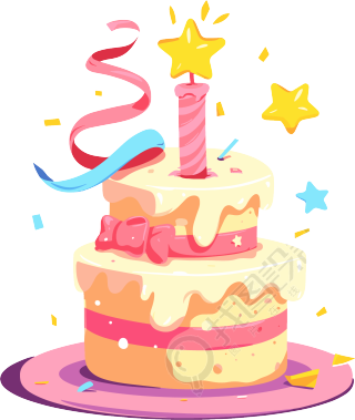 生日蛋糕插画