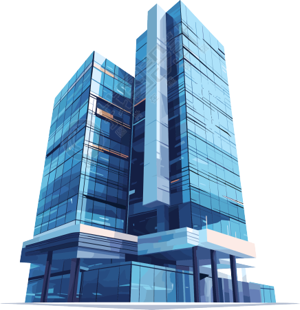 楼房现代建筑矢量插图