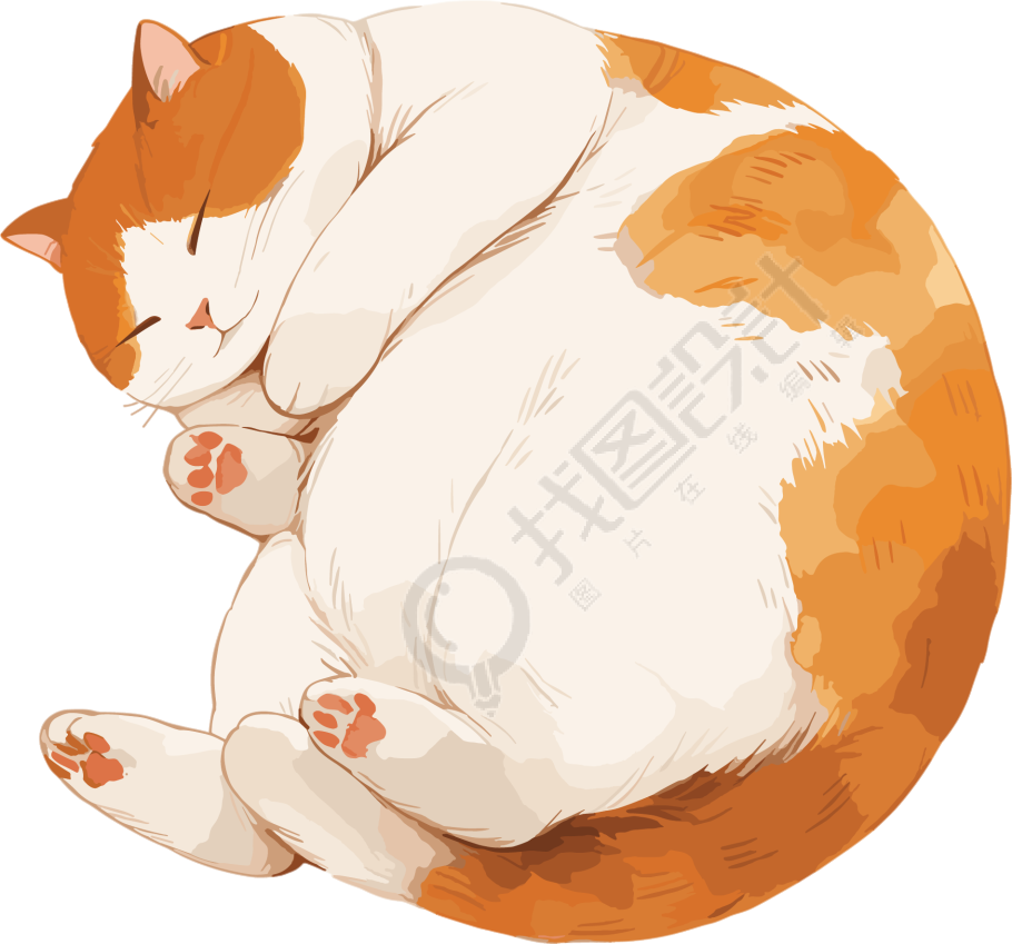 猫咪卡通插图
