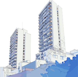 楼房透明背景插图