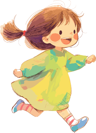 欢乐儿童彩色插画
