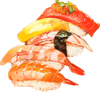 寿司美味矢量插画