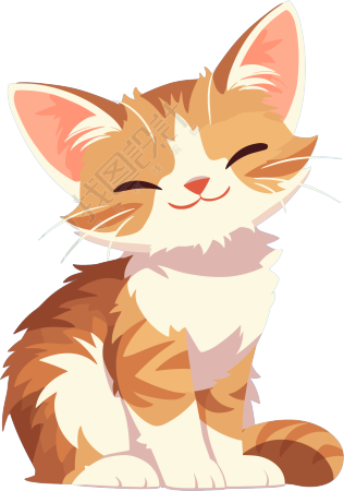 猫咪简笔画插画