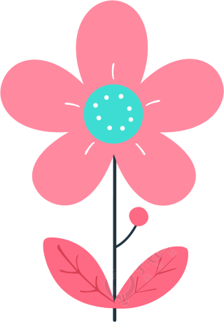 小花儿童节插画