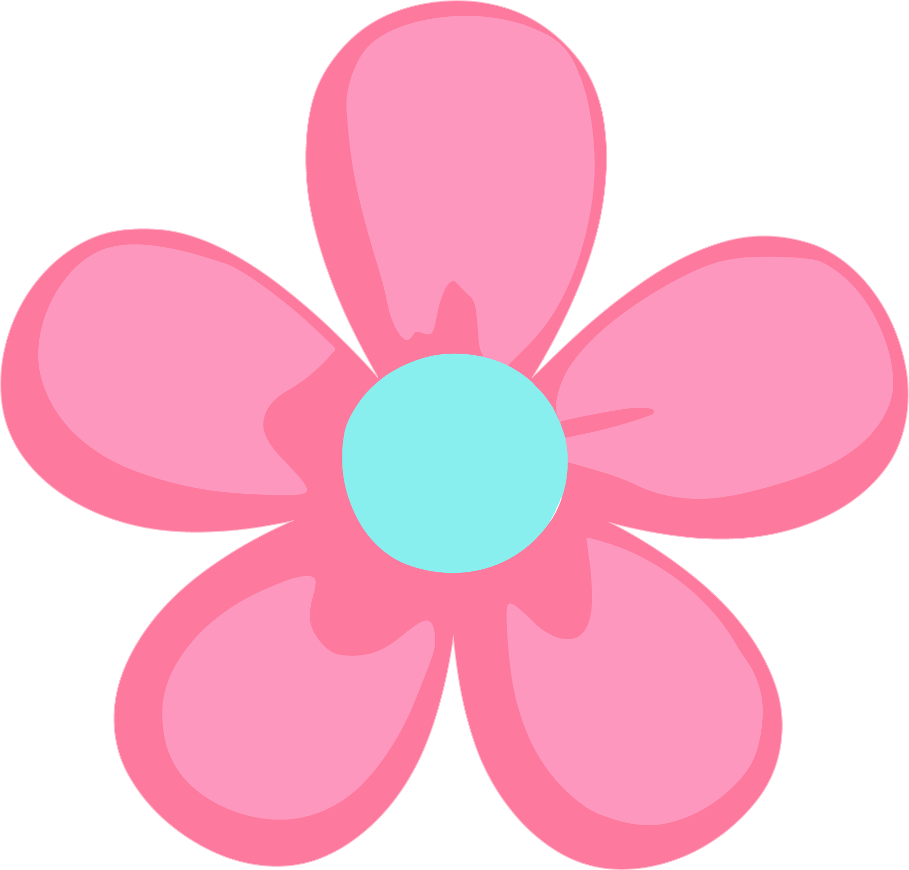 小花卡通插画素材