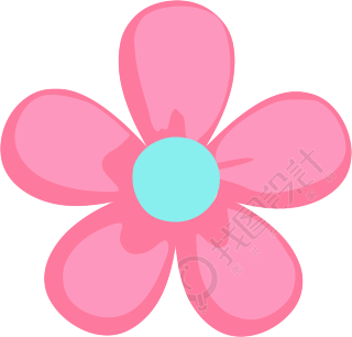 小花卡通插画素材