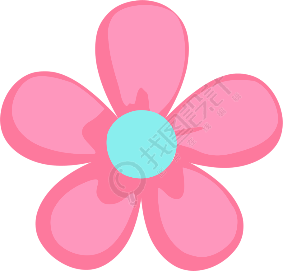 小花卡通插画素材