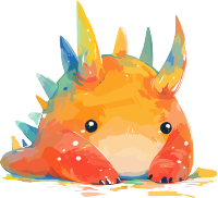 小怪兽彩色插画