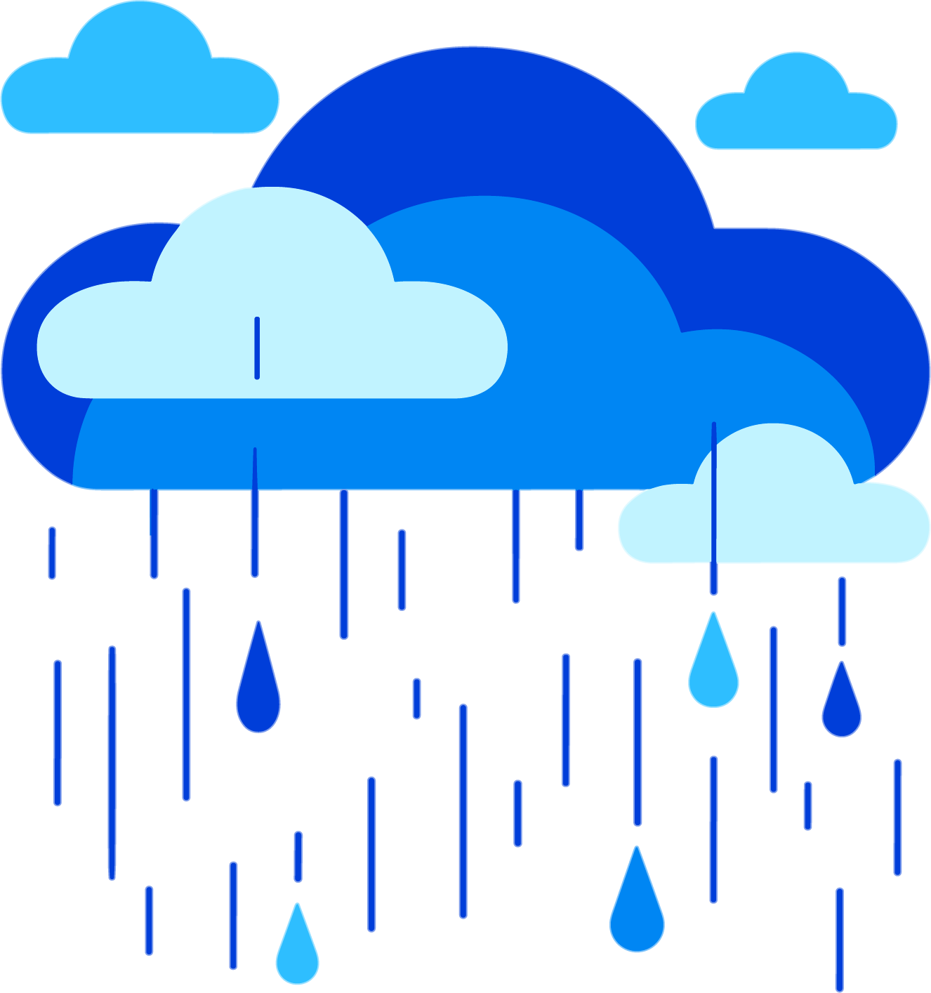 暴雨天气插画