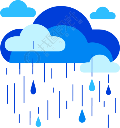 暴雨天气插画