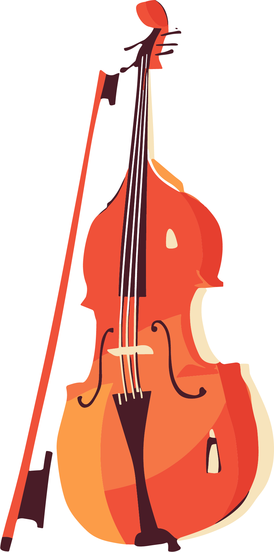 小提琴矢量插画