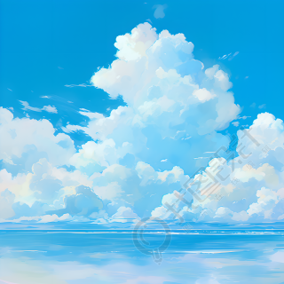 天空简洁插图