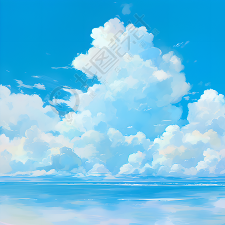 天空简洁插图