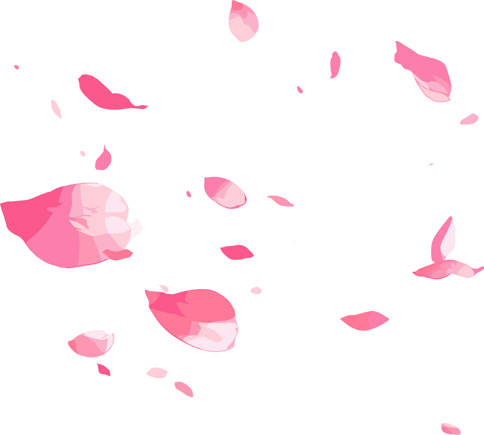 花瓣贴纸创意插画