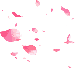 花瓣贴纸创意插画
