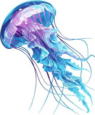 水母插画设计元素