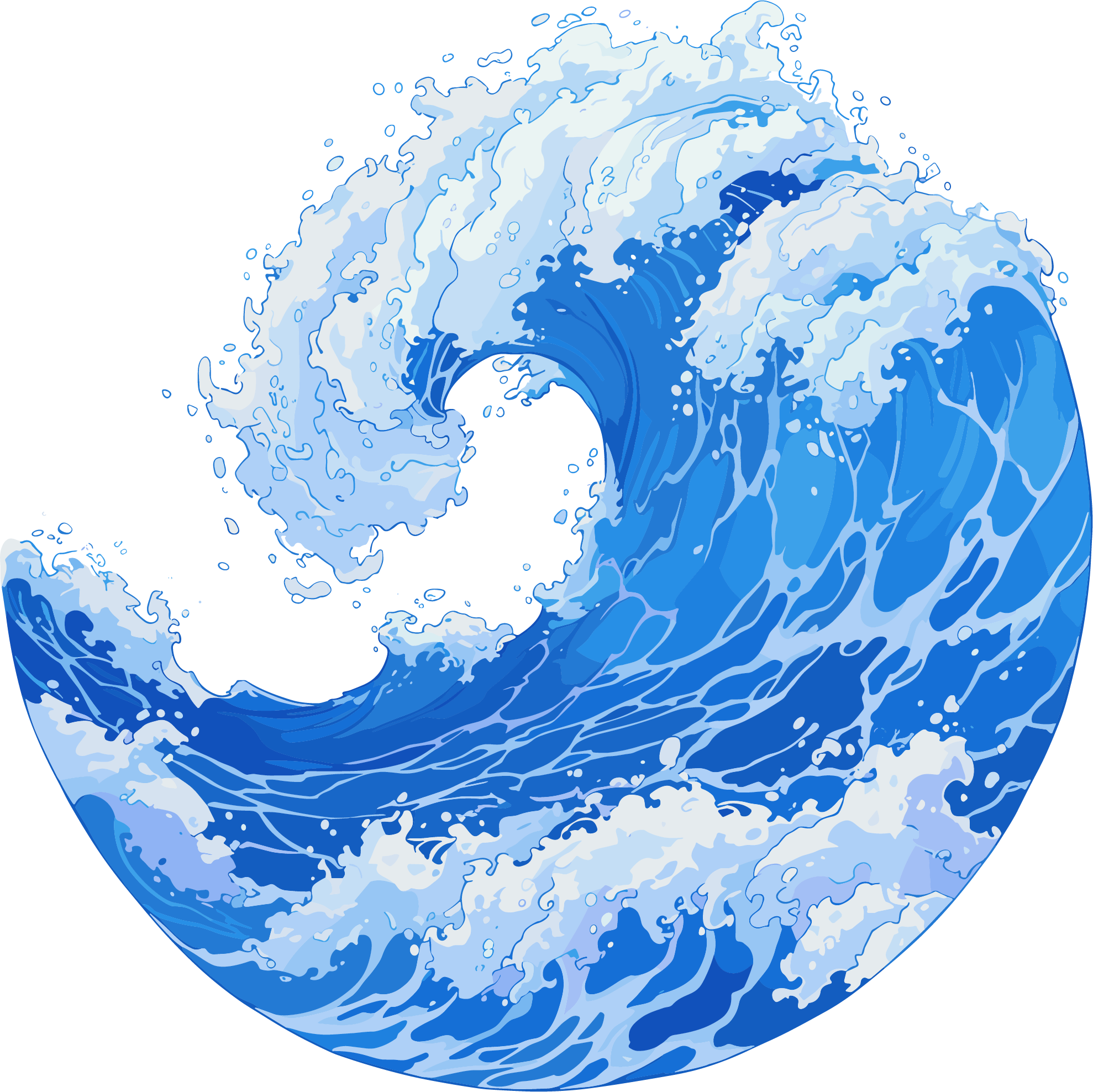 海浪插画素材