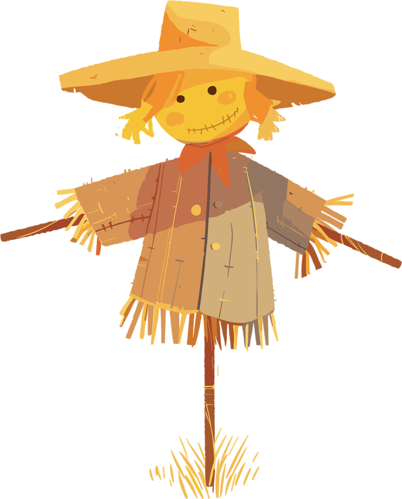 稻草人可爱插图