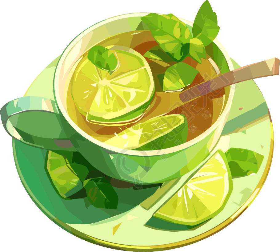水果茶创意插画