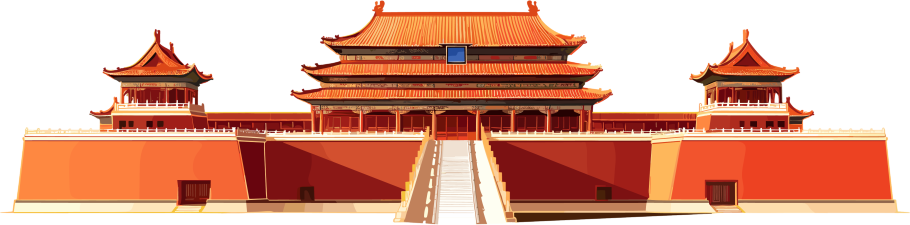故宫透明背景插图