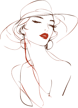 线条人物线条女性元素