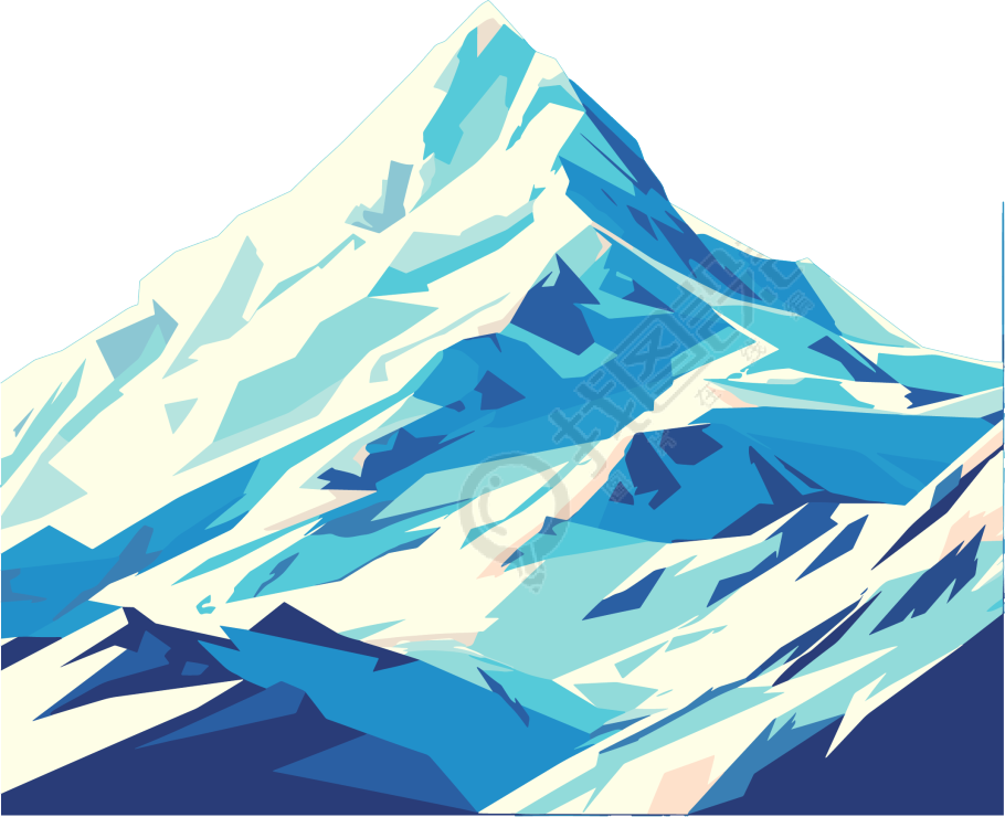 雪山商业设计插画
