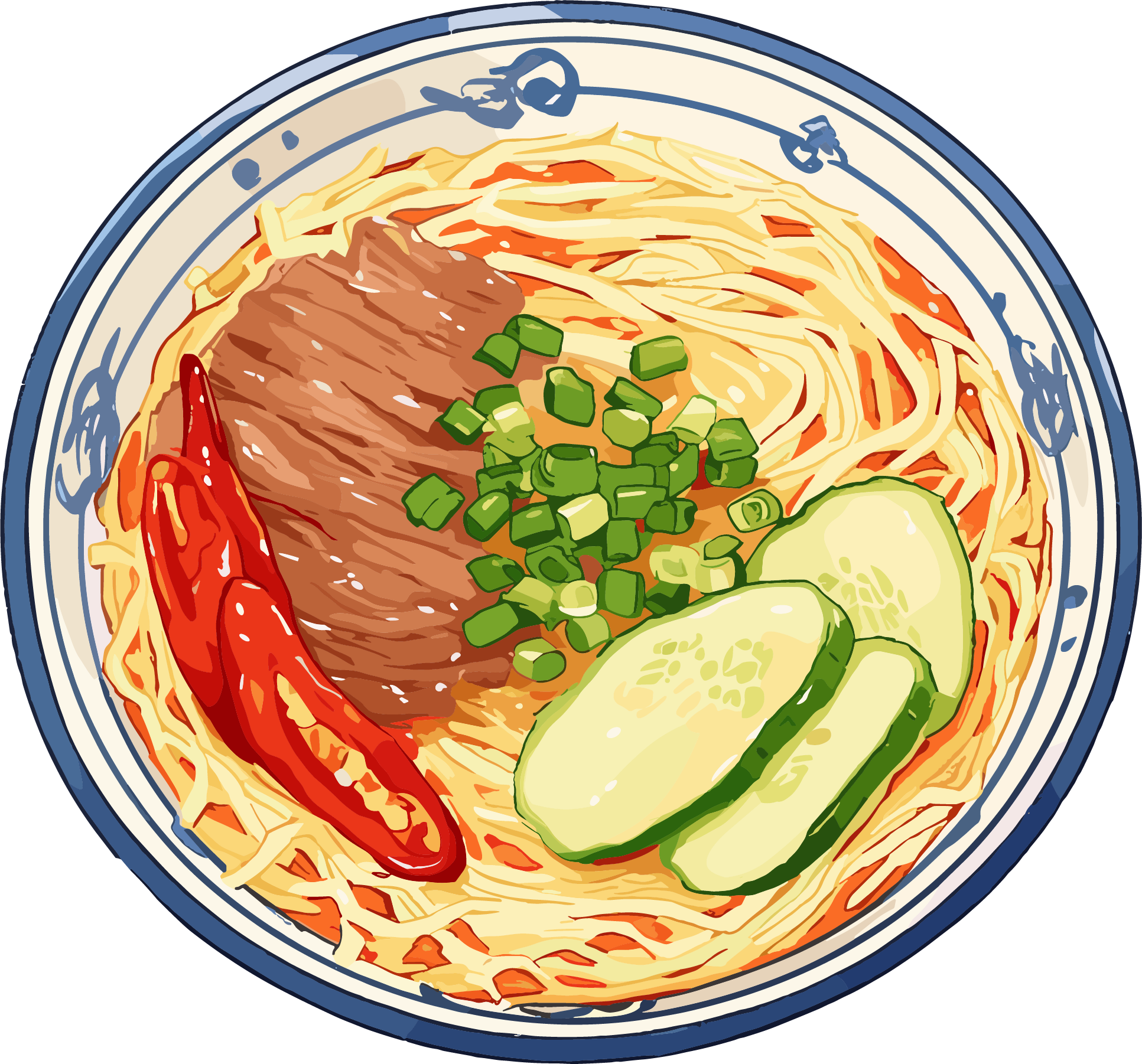 凉面可商用插画