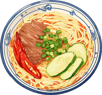 凉面可商用插画