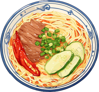 凉面可商用插画