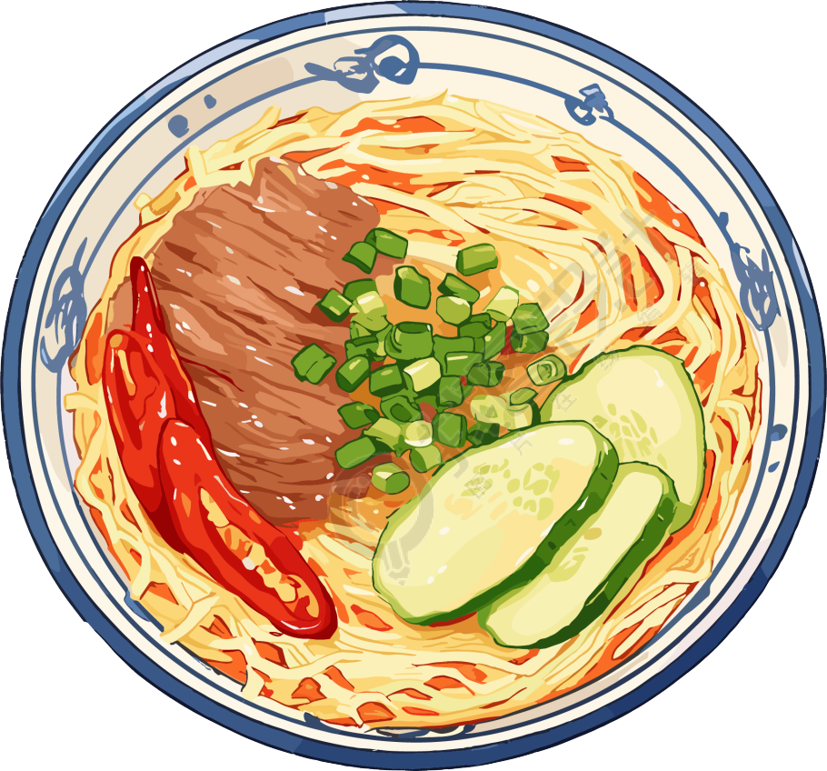 凉面可商用插画