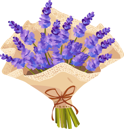 薰衣草花束元素