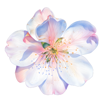 花朵彩铅插图