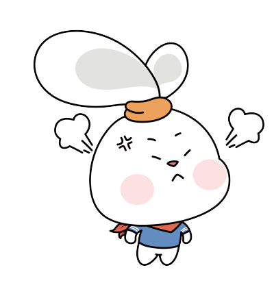 压缩兔生气插画