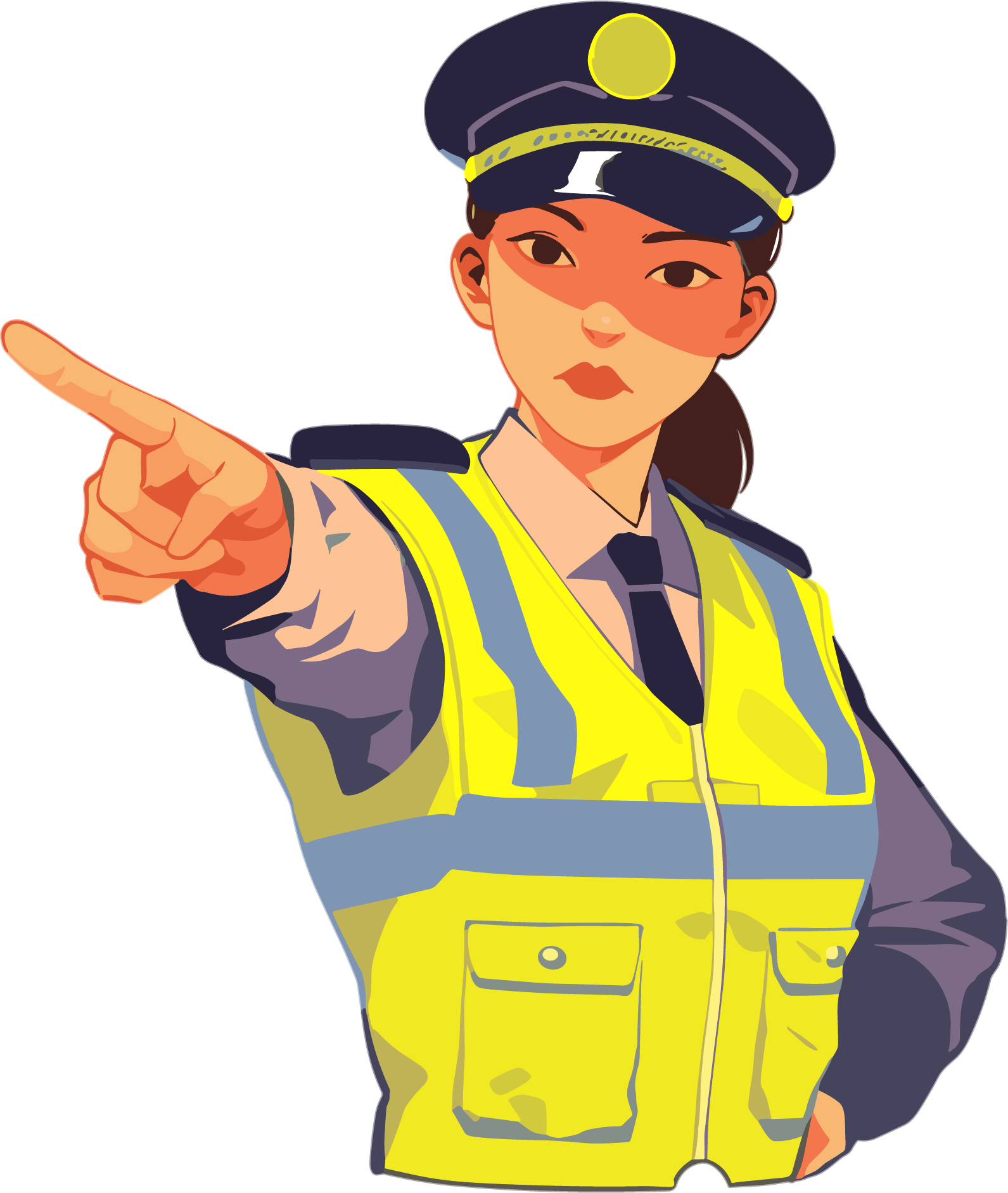 交警女警卡通素材