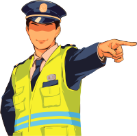 交警插画设计元素