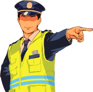 交警插画设计元素