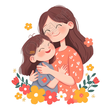 母女花朵插图