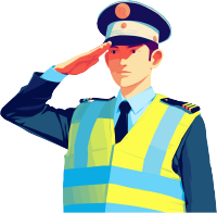 交警向量插图
