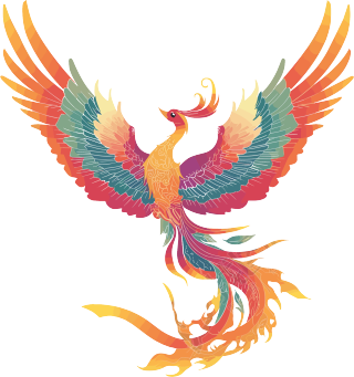 凤凰翱翔天空素材