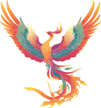 凤凰翱翔天空素材