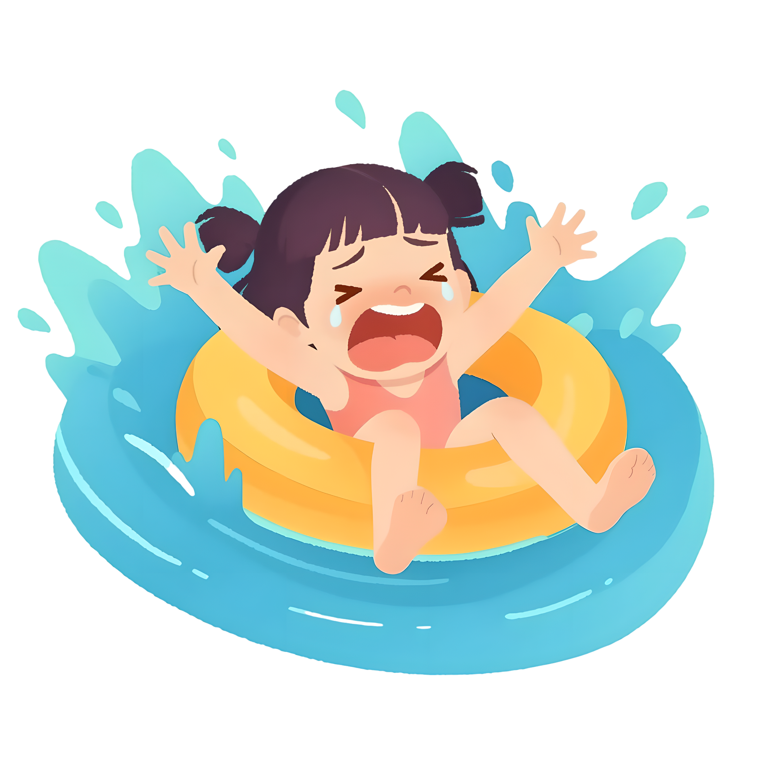 溺水女孩高清图形素材